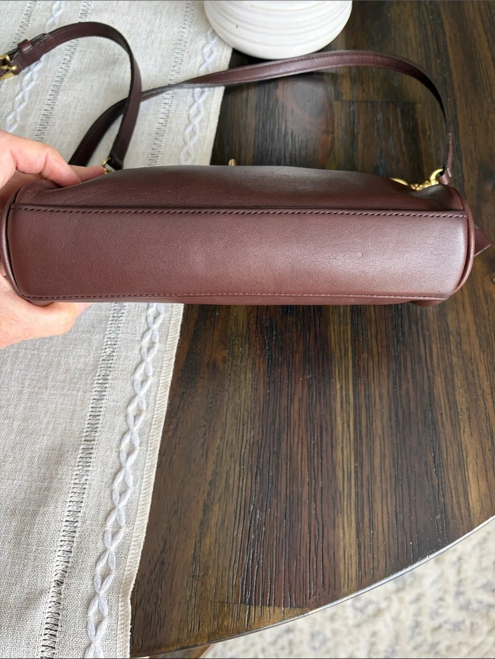 🇺🇸 Vintage Coach Legacy Demi in Mahogany crossbody year 1999 #9154 USA MADE - Picture 3 of 11